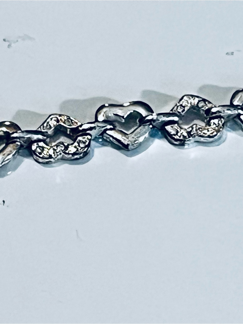Avon Vintage Silver Heart Link Bracelet - Women's Jewelry